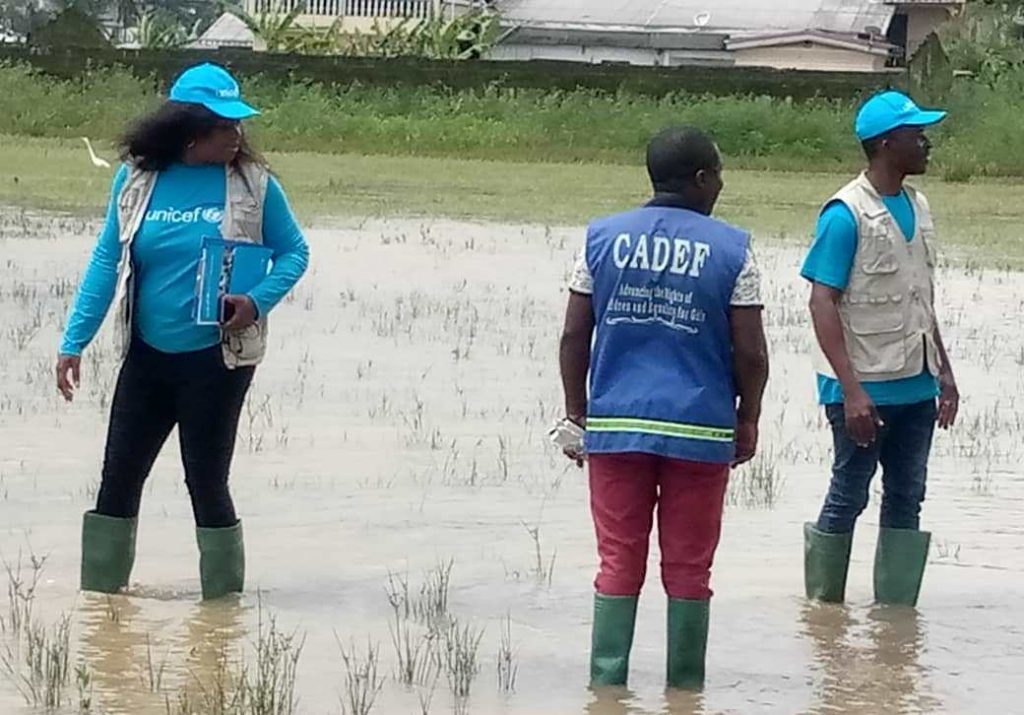 UNICEF field visit during the Limbe flood response